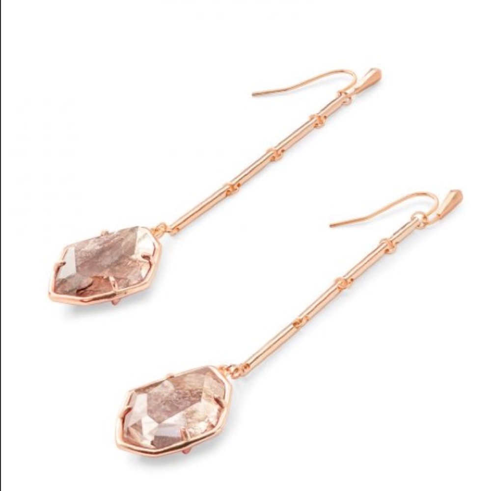 NWT Kendra Scott Rose Gold Charmian Drop Earrings